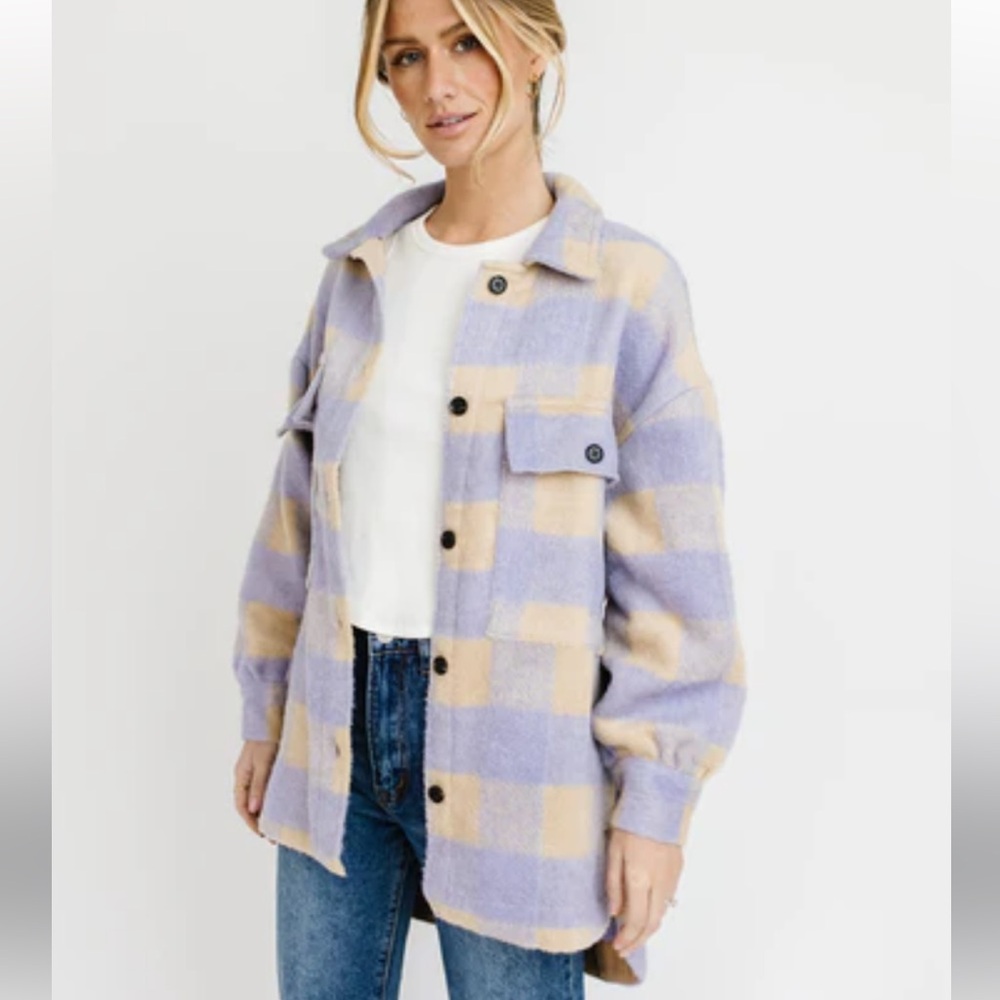 Daphne Lo (Boutique) Oversized Checked Plaid Shacket